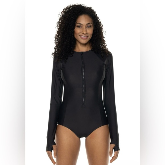 Coolibar Women's Escalante Long Sleeve Swimsuit upf 50+ - Picture 1 of 11